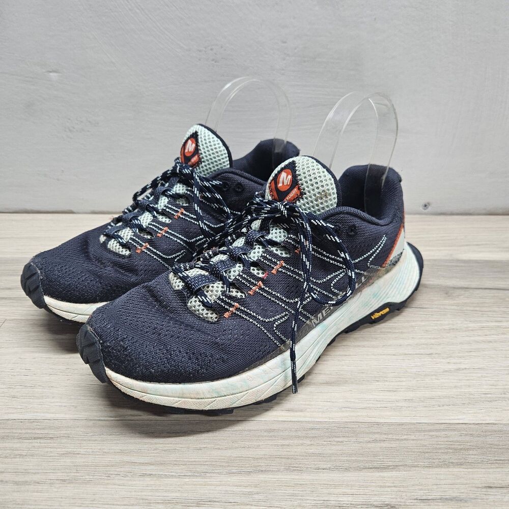 Merrell Womens Blue Moab Flight Sneakers Size 7.5 Casual Walking